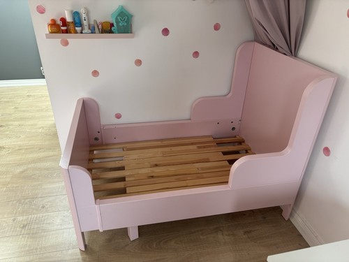 Ikea pink extendable kids bed - pink,