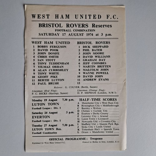 West ham reserves - ham,