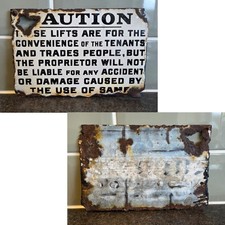 Rare Unusual Antique Caution