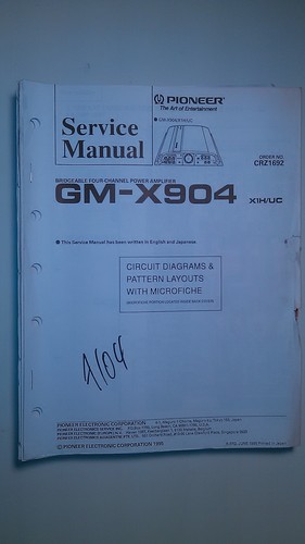 Pioneer x904 service manual - pioneer,
