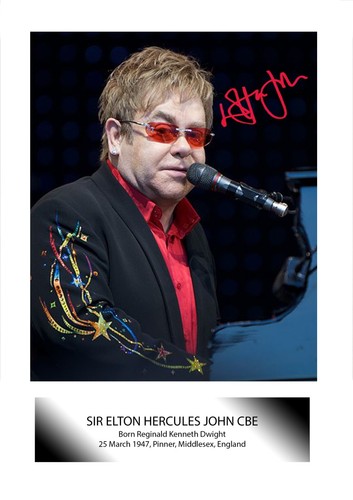 Elton john signed - john,