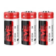 3X CR123A 3.0V 1500mAh Li-ion