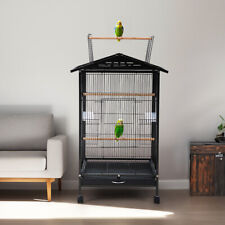 Playtop Parrot Cage Large Rolling Metal Bird Cage w Stand for Canaries Cockatiel