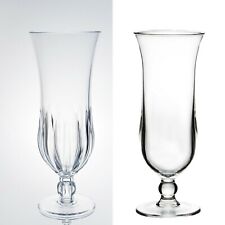 Plastic Hurricane Cocktail Glasses,  Plain or Crystal Hurricane Style, Made UK