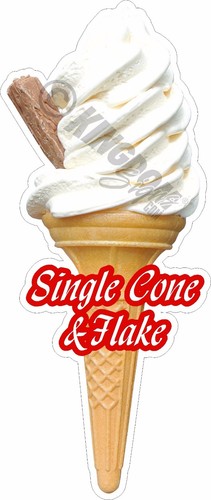 Soft ice cream single - soft, cone