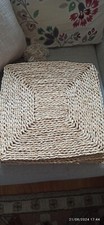 Woven/Plaited Corn Husk Square Placemats Table Mats 32 x 32 cm
