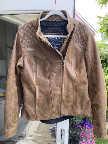 Leather biker jacket - , by