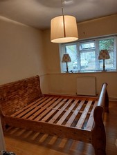 Double Pine Sleigh Bed Frame