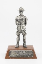 Pewter Police Figure R.C.M.P. Canada "Uphold the Right" Royal Canadian Mounted