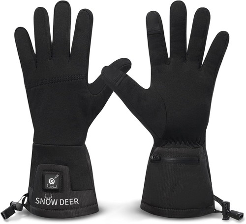 Snow deer heated gloves liners - deer,