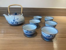Japanese  Kiln Tea Set 7pcs Teapot & Cups Used Cond