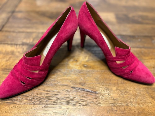 Pura lopez fuchsia suede pumps - pura,