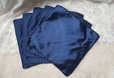 5X Wilko Slub Satin Deep Blue