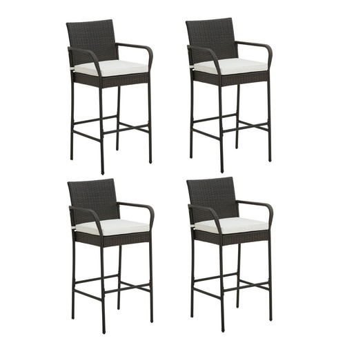 Patio wicker barstools set - barstools, of