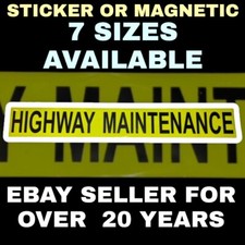 HIGHWAY MAINTENANCE Decal