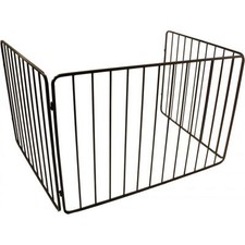 Black Wrought Iron Bar Nursery Fire Guard / Fire Screen / Spark Guard