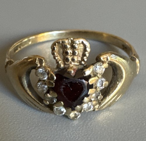 9ct yellow gold 375 garnet - gold,