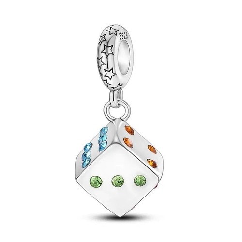 Casino lucky dice dangle charm - lucky,