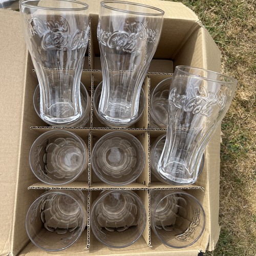 24x clear coca cola glasses - clear,