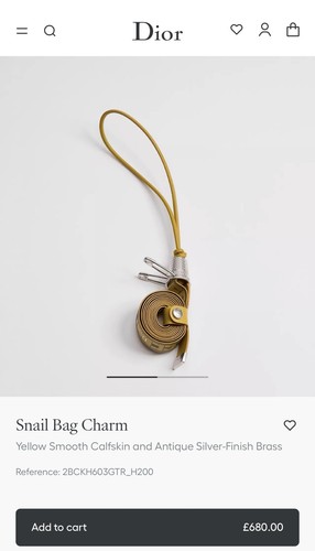 Dior snail bag charm brand - snail,