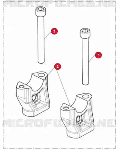 Handlebar riser kit - handlebar, for