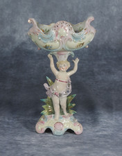 Vintage Cherub Putti Shell Porcelain Table Salt Centrepiece