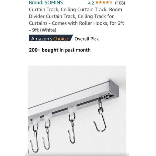 Ceiling curtain track 9ft - curtain,