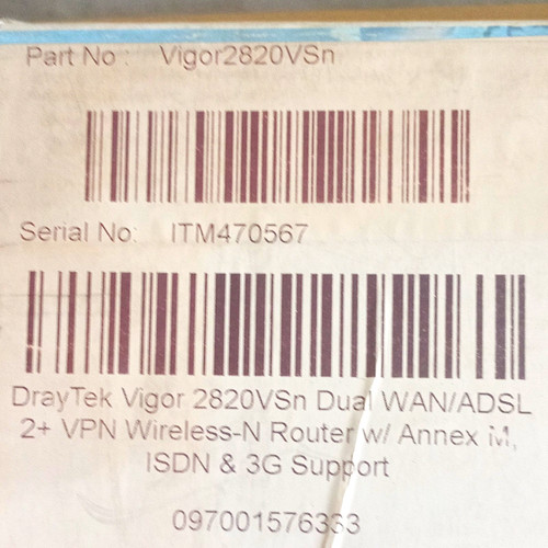 Draytek vigor2820vsn firewall - draytek,