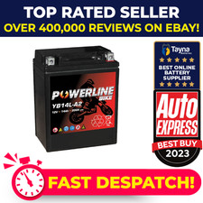 YB14L-A2 AGM Powerline Motorcycle Battery 12V 14Ah YB14LA2-AGM