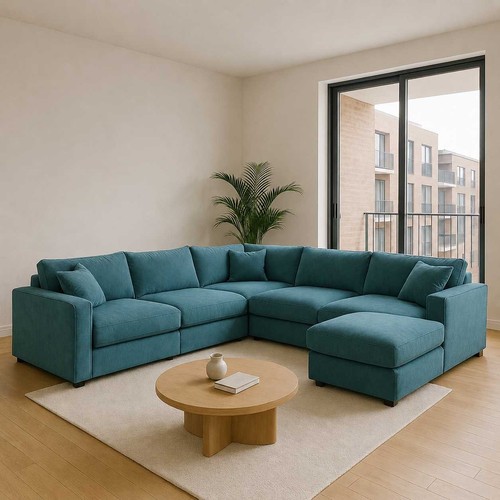 Large modern shaped sofa - large, l