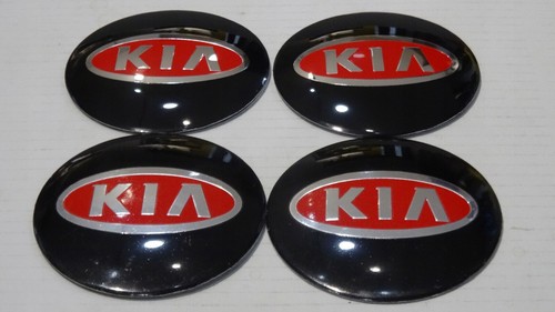 4pcs stickers 56mm kia - stickers, black