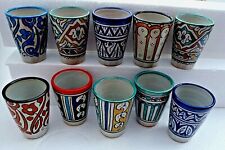 TRADITIONAL HAND PAINTED CERAMIC TOOTH BRUSH BEAKER * FES POTTERY * RUSTIC