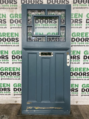 Edwardian leaded front door - front,