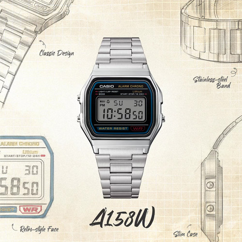 Casio silver stainless steel - casio,