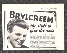 BRYLCREEM  the stuff to give the  roots  : Small  Original Vintage 1947 Advert
