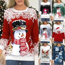 Women Red Sweater Xmas Ladies