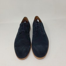 Topman Mens Suede Shoes 9 navy blue lace up Oxford