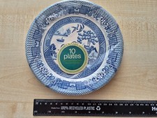 10 x Vintage LILY Paper Plates -  Blue & White Oriental Pattern - Brand New