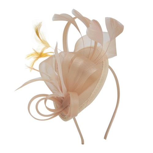 Elegant feather curl headband - feather,