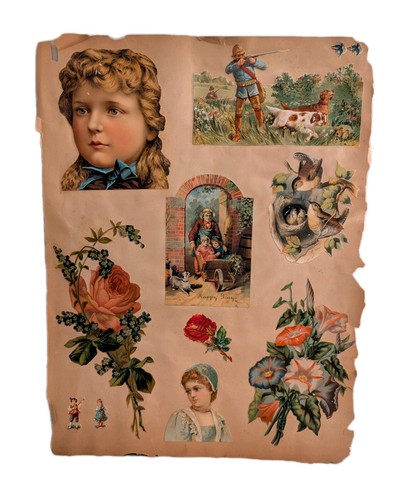 Victorian scrapbook page 1880s - victorian,