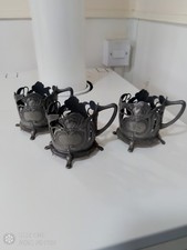 Vintage / Antique Pewter Cup Holders