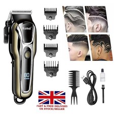 Professional Cordless Hair Clippers Trimmer Kit Men Cutting Machine Barber Salon