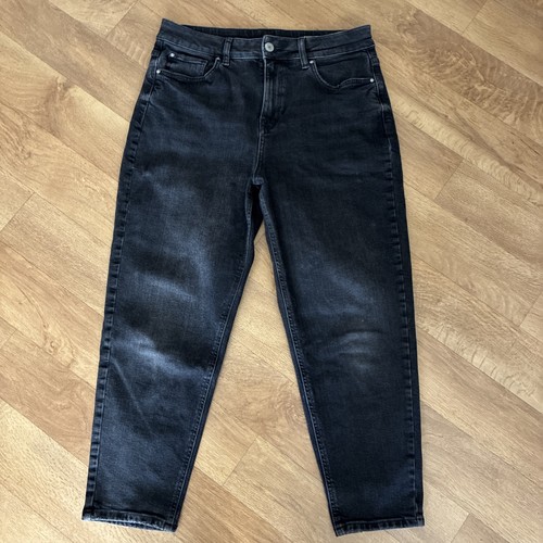 Mom black denim - black, size
