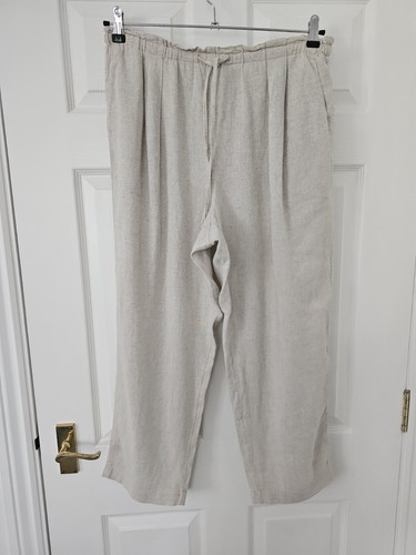 Linen blend trousers - m&s,