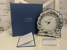 Beautiful Sterling Silver Nursery Mantle Clock by Carr's of Sheffield 2004