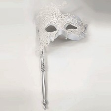 Masquerade Mask Stick Venetian Mask Women Dance Party Costume Masks UK Gift