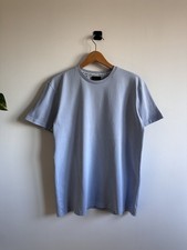 Mens Percival London Plain Light Blue Short Sleeve Crew T-Shirt - Size Medium