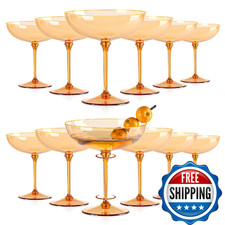 12 PCS Plastic Coupe Glasses 9