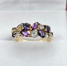 9ct Gold Amethyst, Topaz and