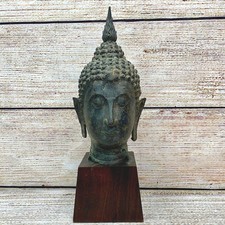Bronze Thai Buddha Head Statue